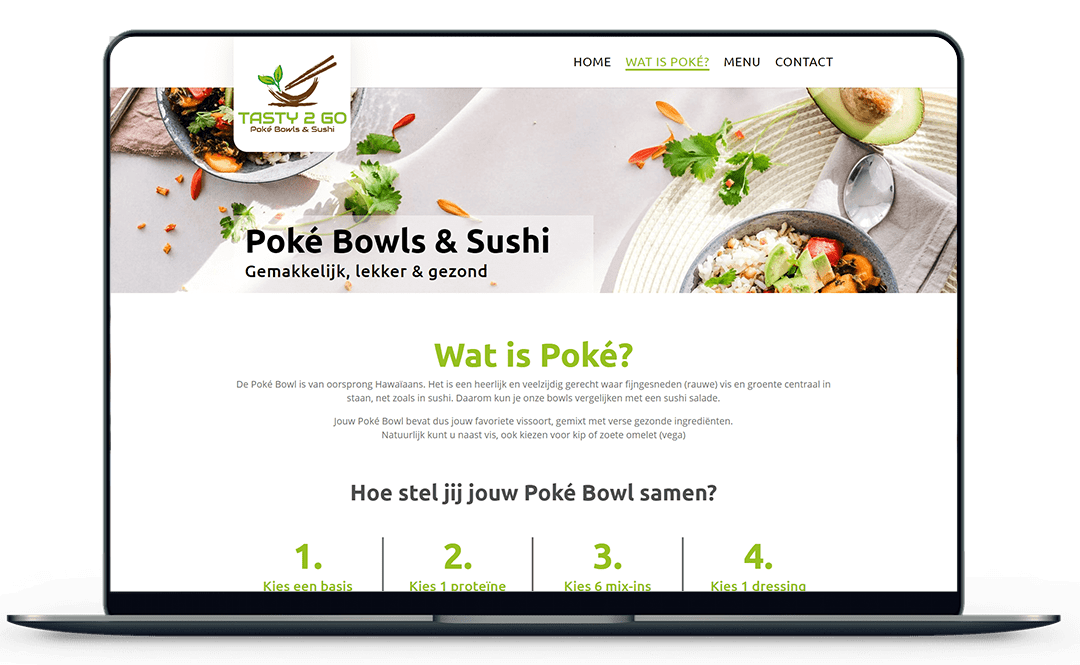 Website voor Pokebowl restaurant in Arcen laten maken