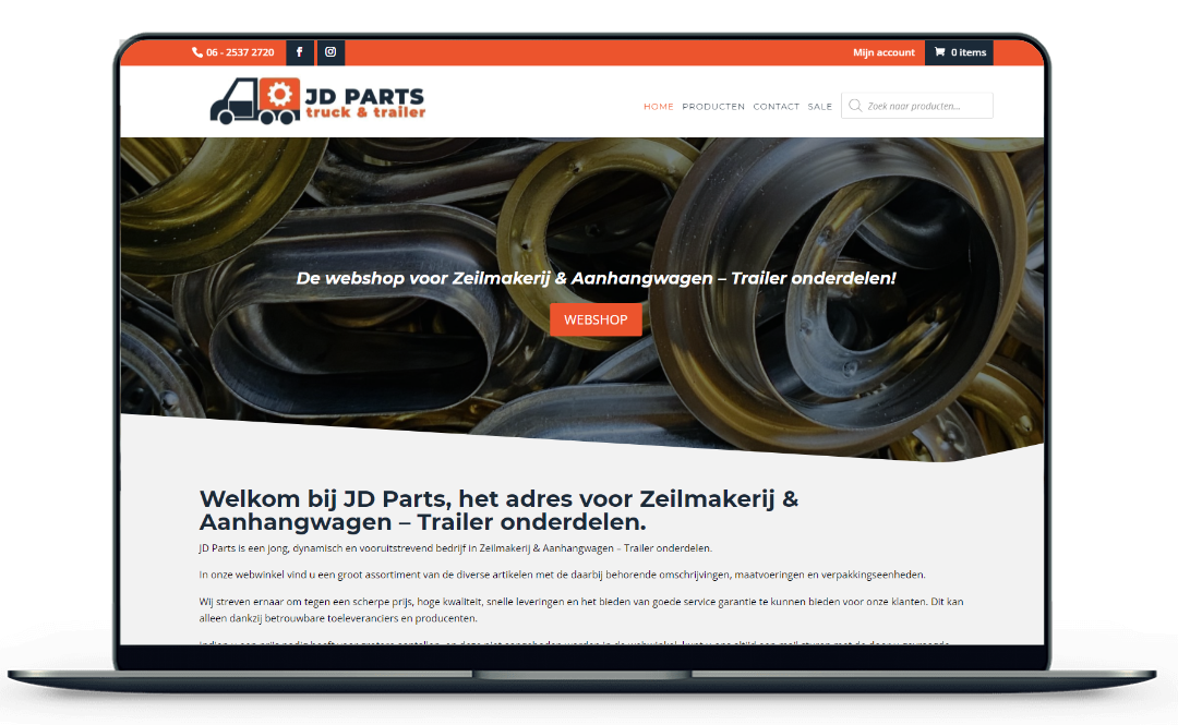 JD Parts website